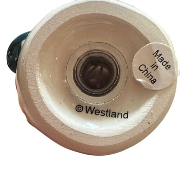 Ceramic Snowman Couple Salt & Pepper Shaker Set With Festive Details - Picture 13 of 16